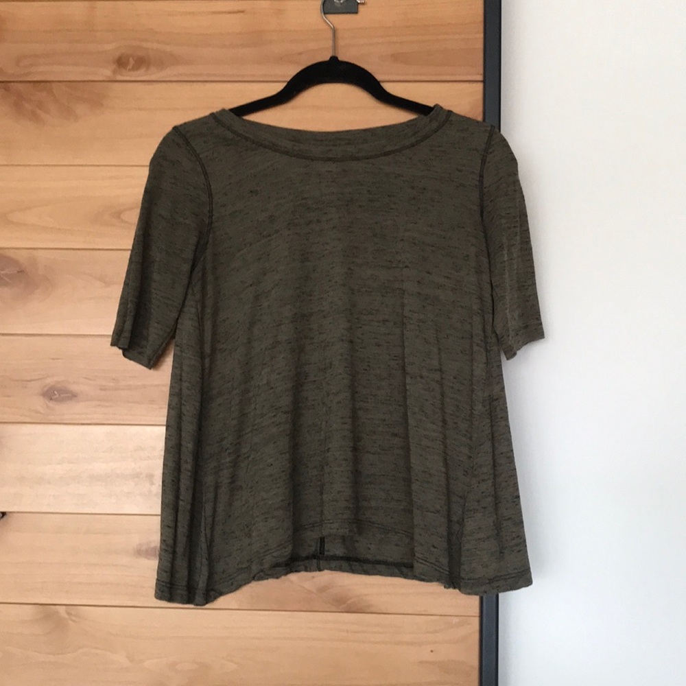Free people marled green T-shirt